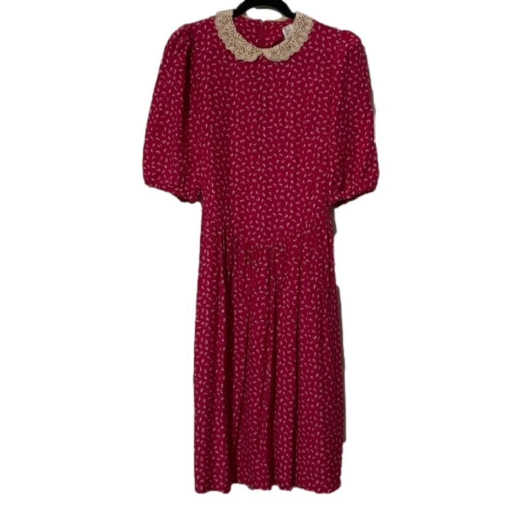 Vintage Karin Stevens by Steven Stoller pink floral dress